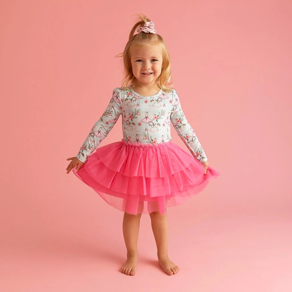 NWT - Posh Peanut - Tulle Tiered Dress - Pattern: Farrah - Size: 10-12 years - Picture 2 of 10